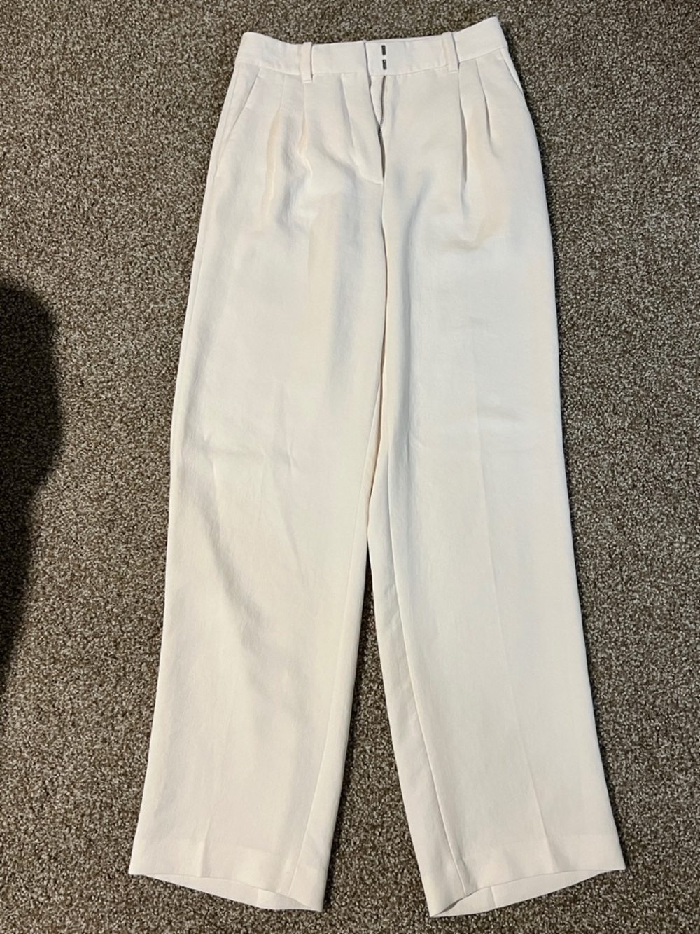 Aritzia Ivory Wide-Leg Trousers